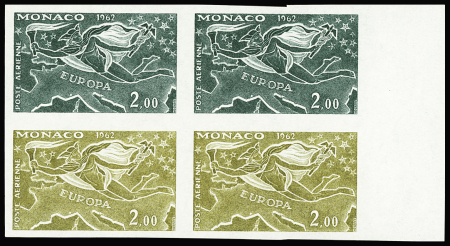 MONACO Lot Europa de Monaco 1962 avec la série non