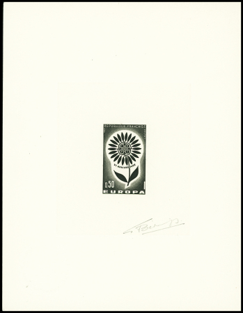 Epreuve d'artiste en noir sur le n°1431, 50ct Europa