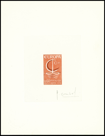 N°1491 Epreuve d'artiste rouge, signée, avec superbe