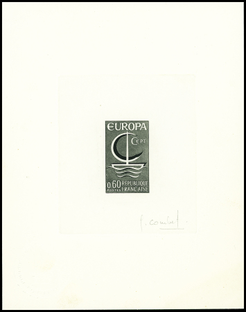 N°1491 Epreuve d'artiste grise et noire, signée, avec
