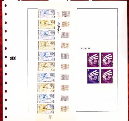 N°1752/53 Europa France 1973, la paire d'épreuve de