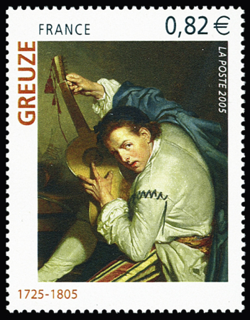 N°3835 0,82€ "Greuze" couleur orange absente, neuf
