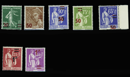 Petit lot de 7 variétés : N°476c, 484h, 477 +479 +480