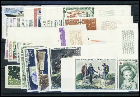 1962 année complète non dentelée (n° 1325/1367) Bdf,