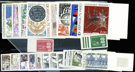 1974 année complète non dentelée (n°1783/1829) Cdf,