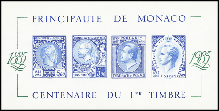 BLOC-FEUILLET N°33a Centenaire du 1er timbre de Monaco,