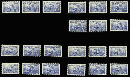 1938 1f75 + 50c outremer "Pierre et Marie Curie", les