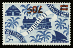 N°256a 70c sur 5c bleu-gris surcharge renversée, neuf