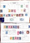 1850-1960, Group of 87 old-time Maury pages cut out