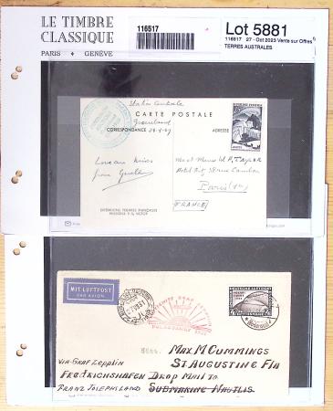1901-1960, Ensemble de lettres d'Antarctique et Polaire,