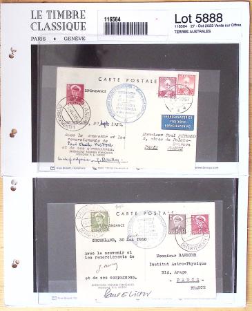 1901-1960, Ensemble de lettres d'Antarctique et Polaire,