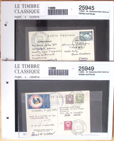 1901-1960, Ensemble de lettres d'Antarctique et Polaire,