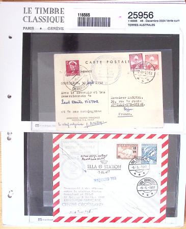 1901-1960, Ensemble de lettres d'Antarctique et Polaire,