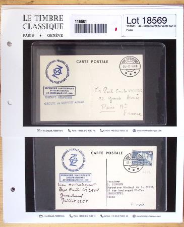 1901-1960, Ensemble de lettres d'Antarctique et Polaire,