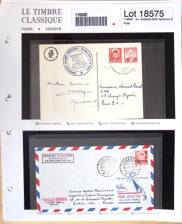 1901-1960, Ensemble de lettres d'Antarctique et Polaire,