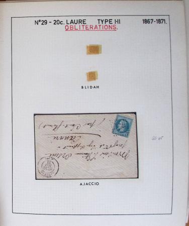 1867, Exceptionnelle étude sur N°29, avec planchage,