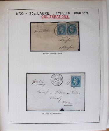 1867, Exceptionnelle étude sur N°29, avec planchage,