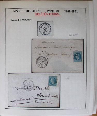 1867, Exceptionnelle étude sur N°29, avec planchage,