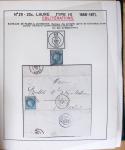 1867, Exceptionnelle étude sur N°29, avec planchage,