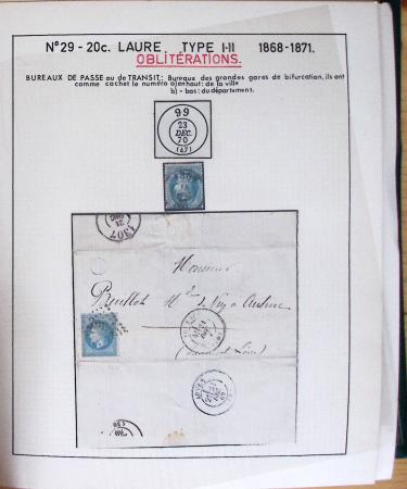 1867, Exceptionnelle étude sur N°29, avec planchage,