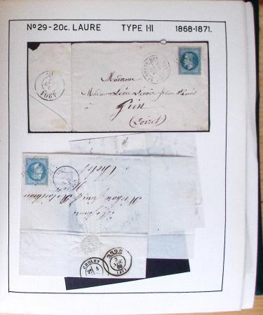 1867, Exceptionnelle étude sur N°29, avec planchage,
