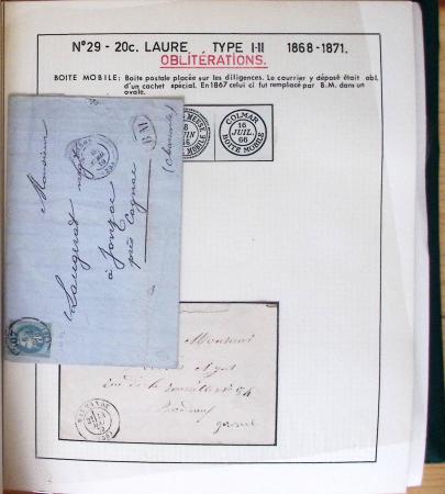 1867, Exceptionnelle étude sur N°29, avec planchage,