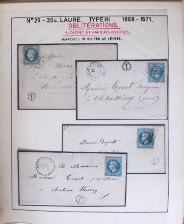 1867, Exceptionnelle étude sur N°29, avec planchage,