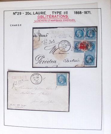 1867, Exceptionnelle étude sur N°29, avec planchage,