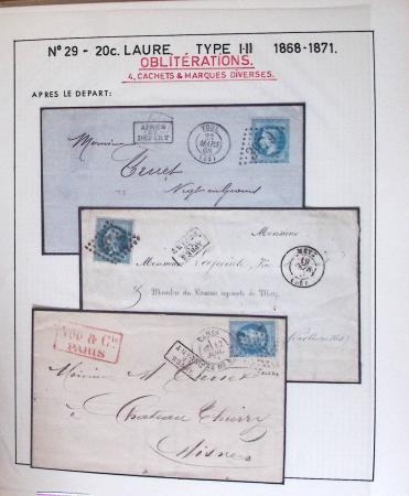1867, Exceptionnelle étude sur N°29, avec planchage,