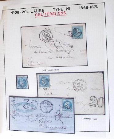 1867, Exceptionnelle étude sur N°29, avec planchage,