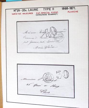 1867, Exceptionnelle étude sur N°29, avec planchage,