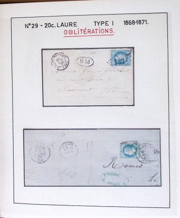1867, Exceptionnelle étude sur N°29, avec planchage,