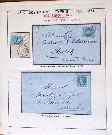 1867, Exceptionnelle étude sur N°29, avec planchage,