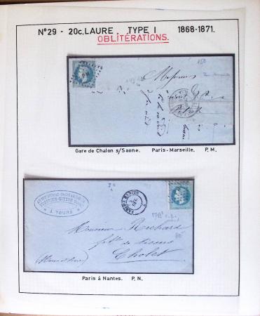 1867, Exceptionnelle étude sur N°29, avec planchage,