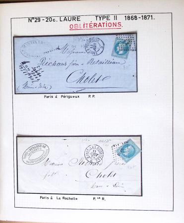1867, Exceptionnelle étude sur N°29, avec planchage,