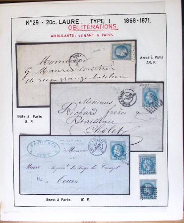 1867, Exceptionnelle étude sur N°29, avec planchage,