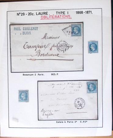 1867, Exceptionnelle étude sur N°29, avec planchage,