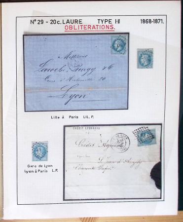 1867, Exceptionnelle étude sur N°29, avec planchage,