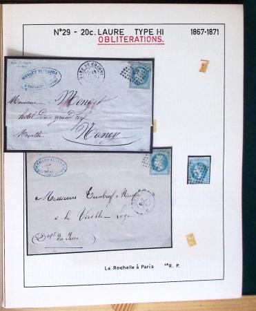 1867, Exceptionnelle étude sur N°29, avec planchage,