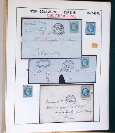 1867, Exceptionnelle étude sur N°29, avec planchage,