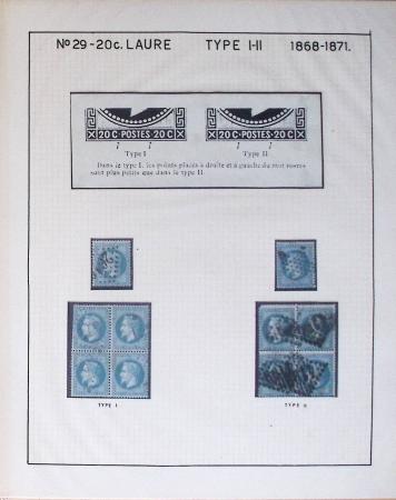1867, Exceptionnelle étude sur N°29, avec planchage,
