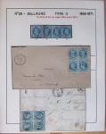1867, Exceptionnelle étude sur N°29, avec planchage,