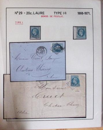 1867, Exceptionnelle étude sur N°29, avec planchage,