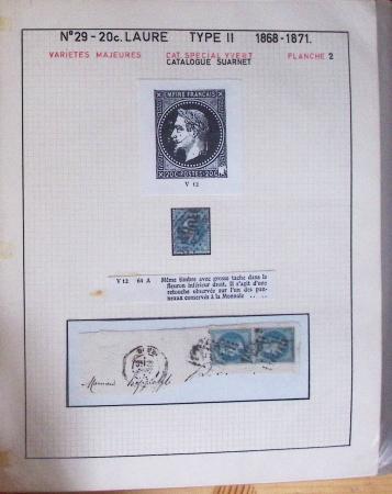1867, Exceptionnelle étude sur N°29, avec planchage,
