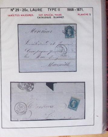 1867, Exceptionnelle étude sur N°29, avec planchage,