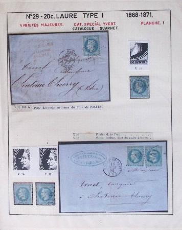 1867, Exceptionnelle étude sur N°29, avec planchage,