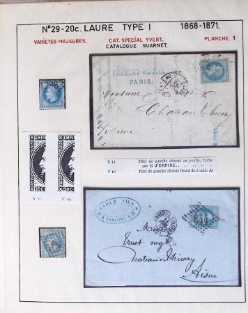 1867, Exceptionnelle étude sur N°29, avec planchage,