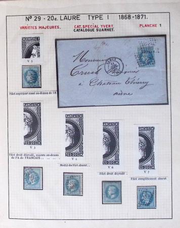 1867, Exceptionnelle étude sur N°29, avec planchage,