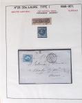 1867, Exceptionnelle étude sur N°29, avec planchage,