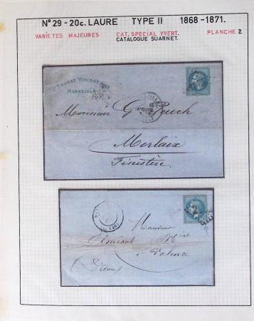 1867, Exceptionnelle étude sur N°29, avec planchage,